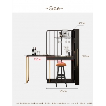 輕奢伸縮酒吧枱 隔斷吧枱酒櫃 轉角吧枱 100/120cm  (IS0581)