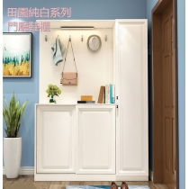 陳列品 100 x 36 x 200 左邊鏡門 $2399 田園純白系列 門廳鞋櫃 玄關隔斷櫃 間廳衣帽櫃屏風*100/110/120/130/140/150cm (IS8111)