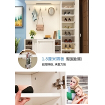 陳列品 100 x 36 x 200 左邊鏡門 $2399 田園純白系列 門廳鞋櫃 玄關隔斷櫃 間廳衣帽櫃屏風*100/110/120/130/140/150cm (IS8111)