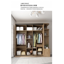 北歐摩登系列 趟門衣櫃 家用組裝大容量實木衣櫃 120cm/130cm/140cm/150cm/160cm/170cm/180cm/190cm/200cm/210cm/220cm/230cm/240cm (IS8115)