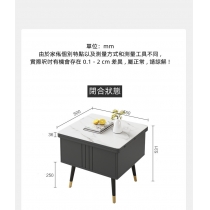 北歐格調系列 創意小戶型折疊茶几 餐桌兩用多功能岩板飯桌 （IS8125）