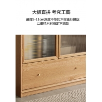 北歐實木紅橡木系列 玻璃門書櫃 書架 展示櫃組合櫃 40/45/60/70/80/90cm (IS813