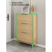 《HOLD》(陳列品一個$999，W60*D25*H120.6CM) 時尚系列 超薄窄款全實木翻斗鞋櫃 進門省空間 原木色薄身鞋櫃 60/80/100/120cm (IS8139)