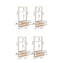 芬蘭松木系列實木 鞋架換鞋凳 衣帽架玄關置物架 掛衣架一體組合*54cm/64cm/74cm/84cm (IS8150)