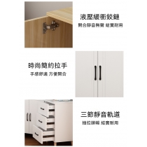 田園純白.象牙白系列 多功能組合轉角櫃 儲物櫃 電視櫃 弧形三角櫃 115/135cm (IS8158)