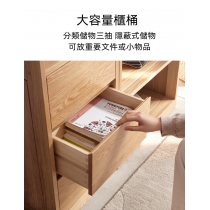 北歐實木紅橡木系列 實木書櫃 玻璃門飾櫃 展示櫃 42.5/60/84/98cm (IS8167)
