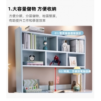 兒童皇國 實木書枱書架一體 學生兒童學習枱椅子組合100cm/120cm/140cm(IS8185)