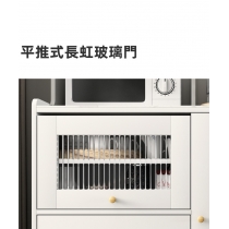 日式品味系列 餐邊櫃 多功能岩板儲物微波爐櫃 咖啡機櫃 100cm(IS8194)