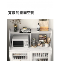 日式品味系列 餐邊櫃 多功能岩板儲物微波爐櫃 咖啡機櫃 100cm(IS8194)