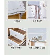 歐式實木雙人床 真皮法式床公主床 *5呎/6呎(不包床褥) (IS0098)