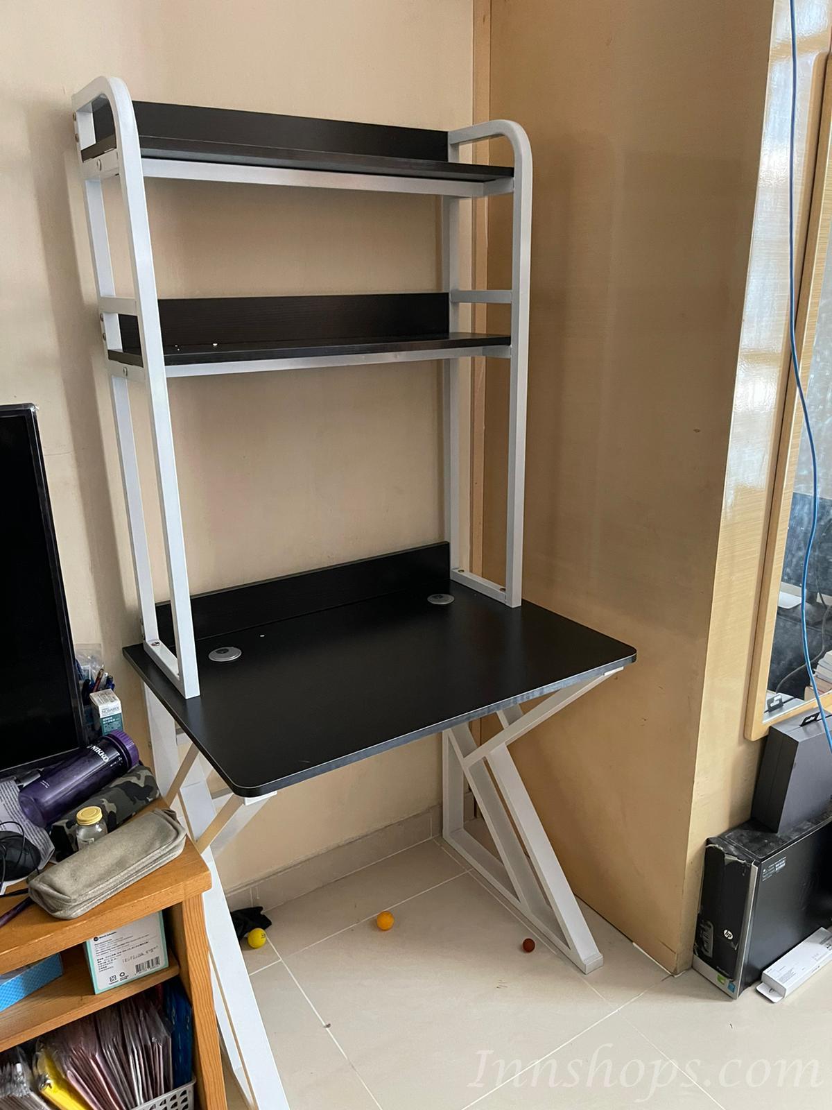 時尚學校傢俬 書台電腦桌 書桌連書架 80cm/100cm/120cm/140cm/160cm (IS7577)
