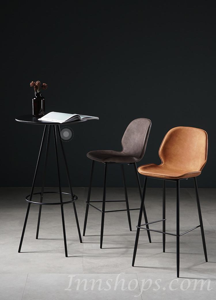 北歐格調·摩登·品味系列 吧椅 高腳椅咖啡廳 靠背高腳凳 bar chair 41cm (IS8281)