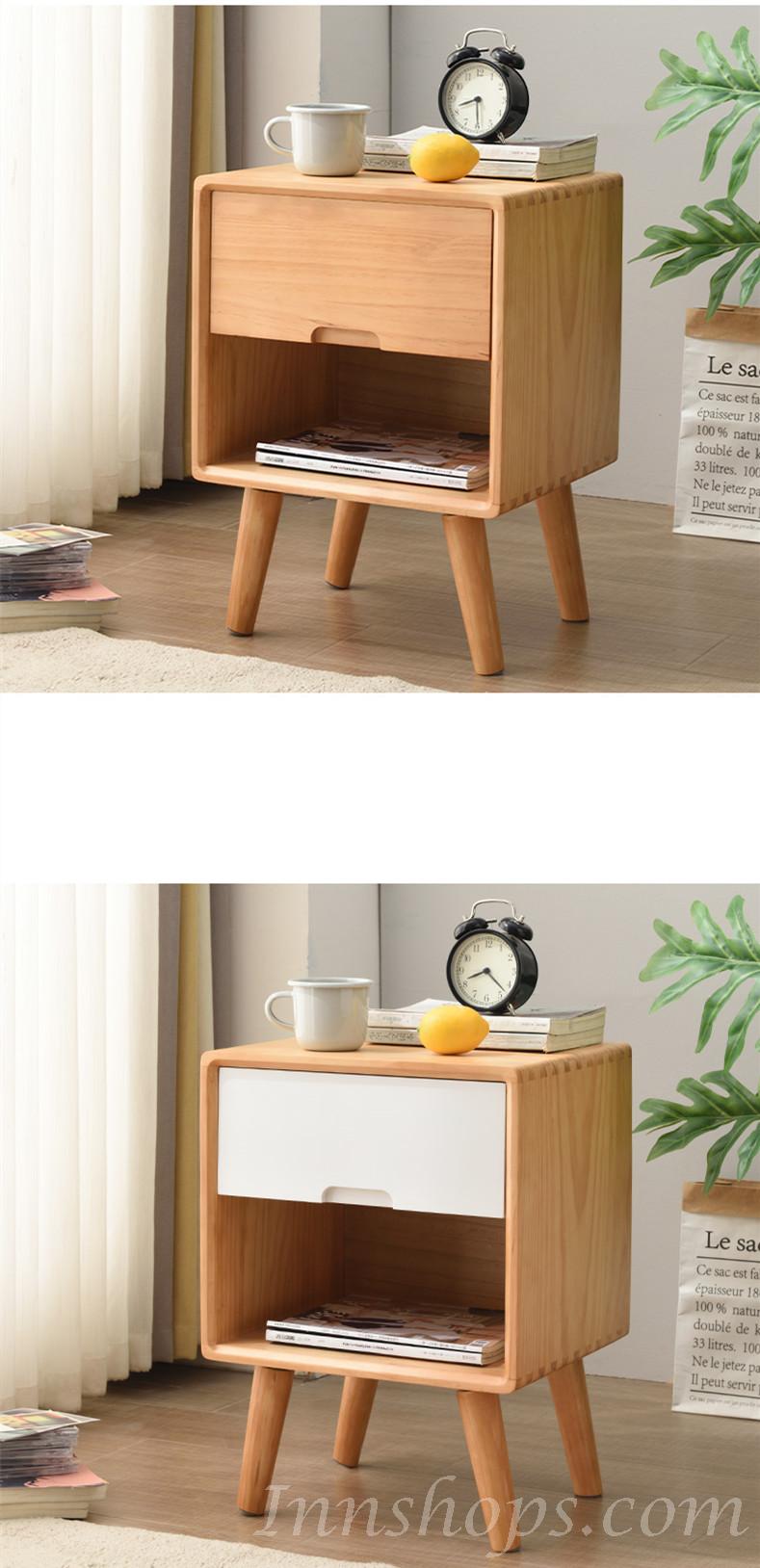 芬蘭實木松木系列 原木小型床頭櫃/茶几 40cm (IS8314)