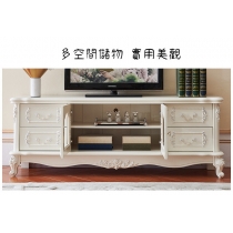 法式貴族 實木電視櫃描金描銀 160cm/180cm/200cm  (IS0387)