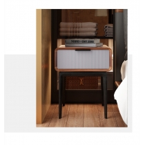 北歐實木白蠟木系列 簡約實木床頭櫃迷你儲物櫃現代簡約收納櫃  48cm (IS0426)