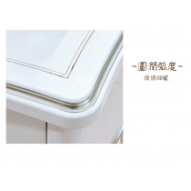 歐式現代簡約床頭櫃實木珍珠白床邊櫃經濟型迷你儲物櫃 50cm (IS0649)