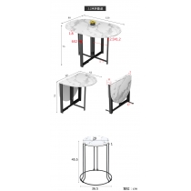時尚系列 超薄圓桌小戶型可折疊餐桌120/140cm(IS8210)