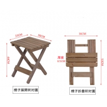 戶外北歐實木傢俱 折叠桌椅36cm/55cm/62cm(IS8232)