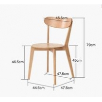 日式品味系列 實木圓形餐桌椅桌子 家用小圓桌60/70/80cm(IS8238)