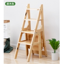 芬蘭實木松木系列 折疊兩用實木梯+椅子 38cm (IS8242))
