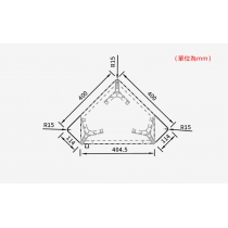 北歐角櫃 輕奢風三角形轉角邊櫃 40cm (IS8245)