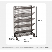 書桌旁小書架可移動帶輪落地置物架 42cm (IS8246)