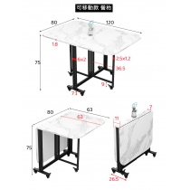 時尚系列 多功能折疊 超薄餐枱 /圓凳 120cm (IS8248)