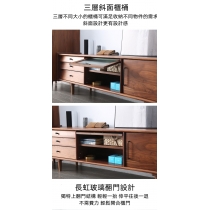 北歐實木黑胡桃木系列 電視櫃地櫃 150/160/180/200/210/220cm (IS8266)