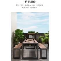 戶外學校家具庭院別墅 室外露天防曬桌子 餐桌椅*120cm/140cm（可自訂呎吋，歡迎查詢）(IS8279)