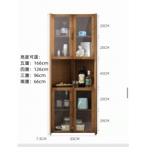 楠竹系列 客廳角櫃三角形儲物架轉角置物架 55cm (IS8286)