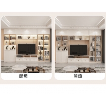 田園純白.象牙白系列 客廳輕奢電視櫃儲物組合180cm/220cm/300cm（IS8311）