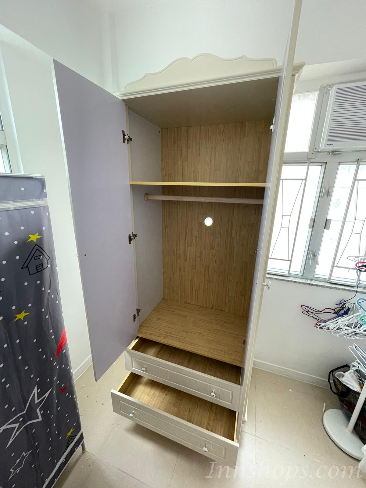 英倫典雅 2門衣櫃 93cm (IS0513)
