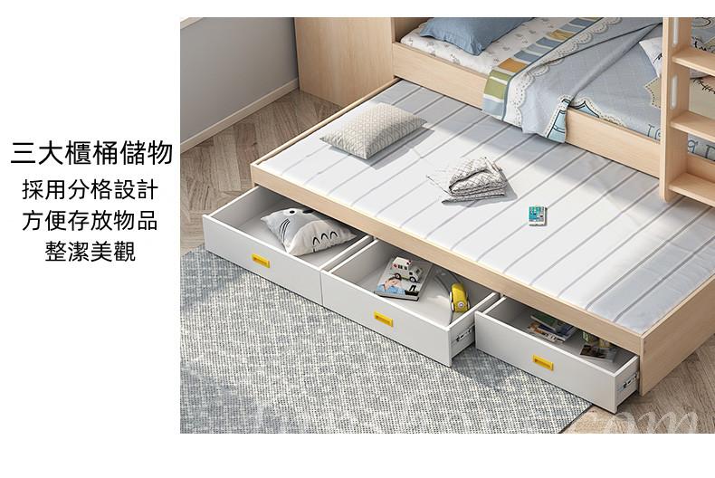 兒童皇國多功能 組合床上下帶衣櫃碌架床子母床 小朋友床(不包床褥)(IS8323)