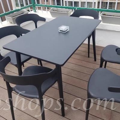 戶外學校家具室外休閒碳鋼桌 外擺餐桌椅子60cm/70cm/80cm/120cm/150cm(IS8327）
