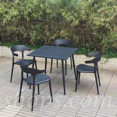 戶外學校家具室外休閒碳鋼桌 外擺餐桌椅子60cm/70cm/80cm/120cm/150cm(IS8327）