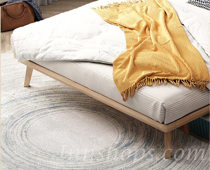 日式實木橡木系列 簡約 無床頭 矮床架 120cm/135cm/150cm/180cm(不包床褥)(IS8358)