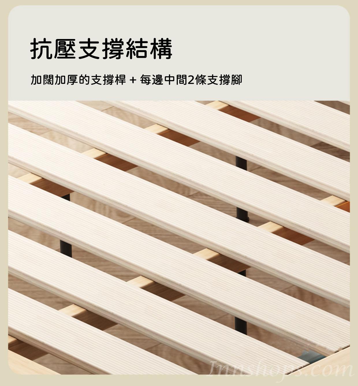 日式實木橡木系列 簡約 無床頭 矮床架 120cm/135cm/150cm/180cm(不包床褥)(IS8358)