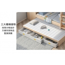 兒童皇國多功能 組合床上下帶衣櫃碌架床子母床 小朋友床(不包床褥)(IS8323)