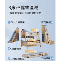 兒童皇國 碌架床 兒童子母床120cm/135cm/150cm (不包床褥) (IS8324)