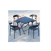戶外學校家具室外休閒洽談折疊桌 外擺餐桌椅子60cm/70cm/80cm/110cm(IS8326）