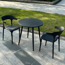 戶外學校家具室外休閒碳鋼桌 外擺餐桌椅子60cm/70cm/80cm/120cm/150cm(IS8327）