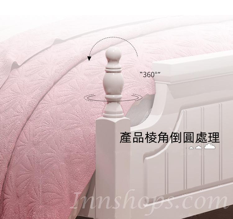 法式貴族 實木公主床 *4呎/5呎/6呎(不包床褥)(IS3254)