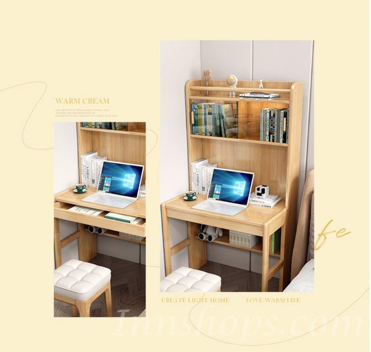 日式實木橡木系列 書桌電腦台*60/80cm (IS8383)