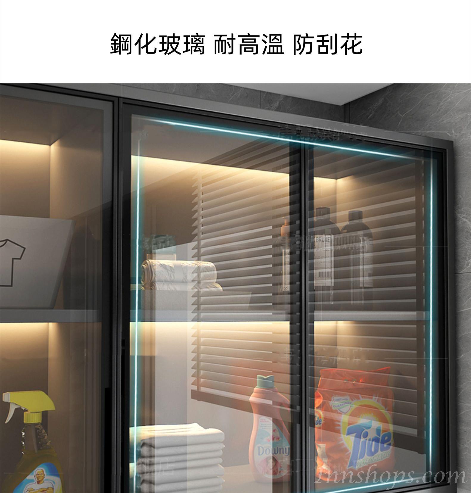 北歐格調·摩登·品味系列 輕奢吊櫃 玻璃展示櫃 壁櫃 80/120/160cm (IS8396)