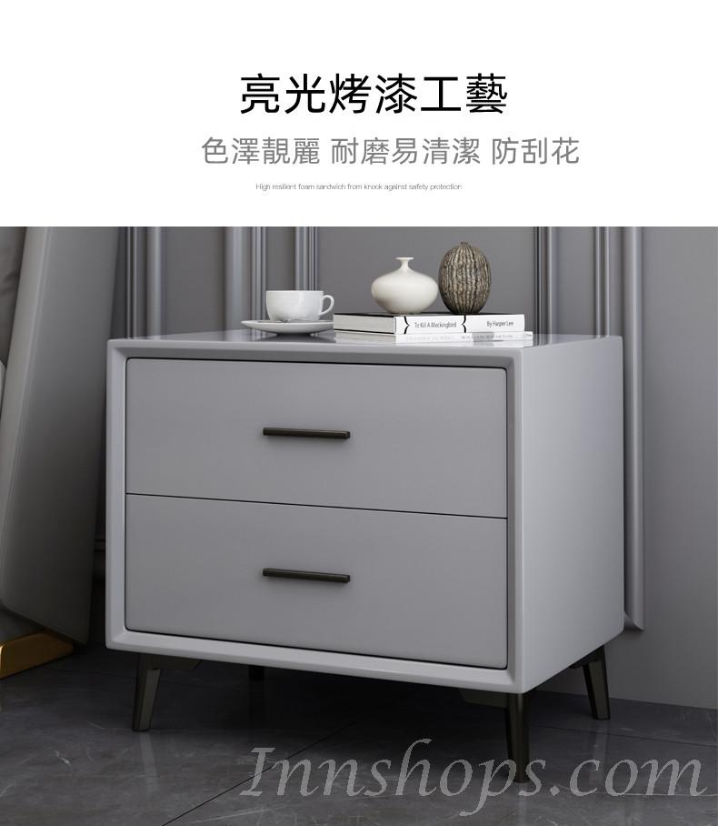 北歐輕奢 烤漆床頭櫃 儲物櫃30cm/35cm/40cm/45cm/45cm/50cm(IS8419)