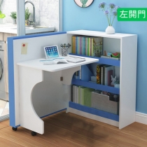 兒童皇國 創意兒童旋轉折疊桌 書架書櫃組合一體小戶型電腦台 書櫃（IS8062)
