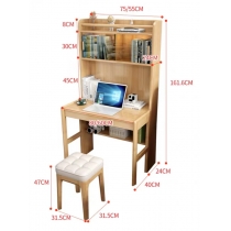 日式實木橡木系列 書桌電腦台*60/80cm (IS8383)