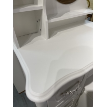田園純白.象牙白系列 歐式簡約化妝桌 梳妝台 送妝凳 70cm/80cm (IS8393)