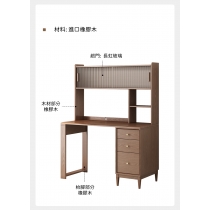 日式實木橡木系列 一體式書架 伸縮書枱 電腦枱100/120/140cm (IS8398)
