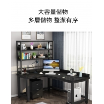 時尚系列學校家具 轉角L型 書桌書架組合 電腦台 120/140/160/180cm (IS8420)
